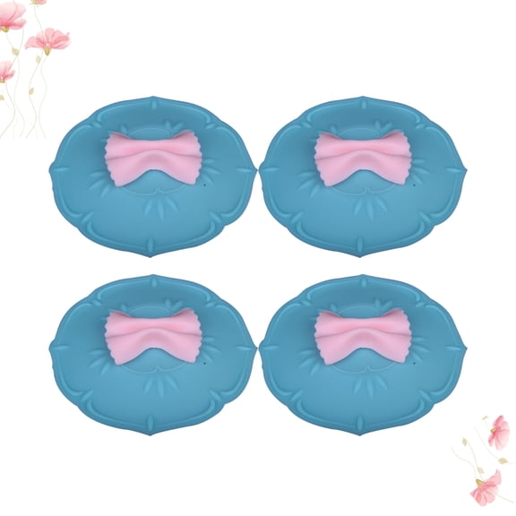 BESTYASH 4-Pack Sky Silicone Mug Covers, Leakproof Airtight Cup Lids for Hot and Cold Drinks, Reusable Drink Sealers