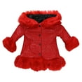 thumbnail image 4 of TAGOLD Girls' Outerwear Jackets 4 - 16 Years Solid Thickened Coat Long - Sleeve Hooded, 4 of 4