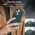 thumbnail image 4 of For iPhone 15 Pro Wallet Case with Card Holder, 360°Rotation Ring Holder Kickstand, 4 Card Slots PU Leather Case, RFID Blocking Magnetic Clasp Protective Cover,Green, 4 of 16