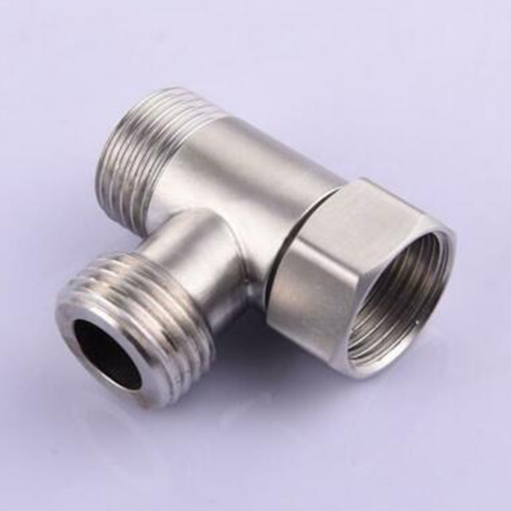 Serenable T-Adapter Shut-Off Valve 3-Way Tee Connector T-Adapter for Toilet Style 1