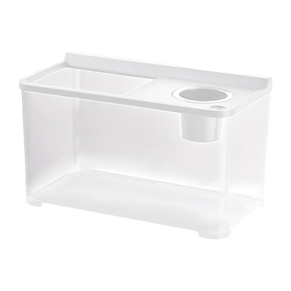 Mini Betta Bowl con canasta colgante despejada Hábitat Reptilio Terrario Mini Tistana para Frog Gecko Lizards