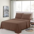 thumbnail image 3 of Lux Decor Collection Bed Sheets Set Queen Size, Deep Pocket 6 Pc Bed Sheet Set - Hotel Luxury Brushed Microfiber Sheets, Brown, 3 of 10