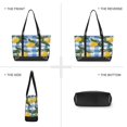 thumbnail image 6 of FORMRS Canvas Laptop Tote Bag for Women with 15.6" Computer Compartments Shoulder Handbag, Light Blue Plaid, 6 of 7