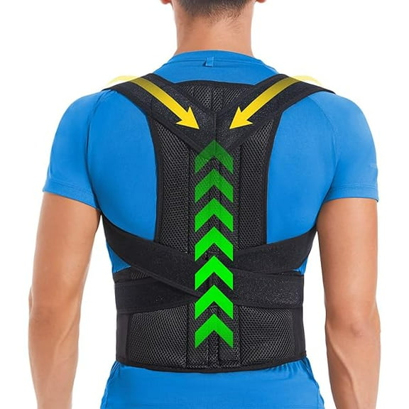 Back Brace Posture Corrector for Women and Men, Back Braces for Upper and Lower Back Pain Relief, Adjustable and Fully Back Support Improve Posture and Lumbar Support(M, 30"-35.5" Waist)