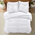 thumbnail image 4 of Posh Living Briseis 3pc Full/Queen Comforter Set White, 4 of 6