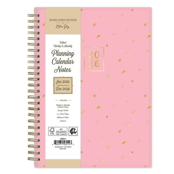 Jessie James Decker for Blue Sky Monthly Weekly (5.875" x 8.625") Bailee Pink 12-M (Jan 2026 - Dec 2026)