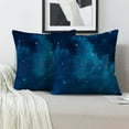thumbnail image 2 of LALILO Throw Pillow Covers Watercolor Star Night Starry Blue Milky Cushion Cover 18" x 18", 2 Pack, 2 of 6