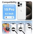 thumbnail image 2 of Funda Vakoo para iPhone 15 Pro de 6.1 pulgadas resistente al amarillamiento, 2 of 7