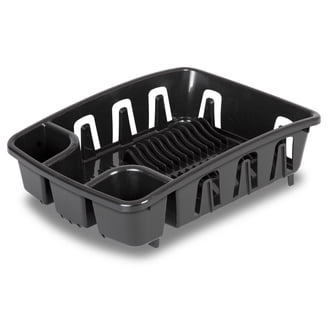 Sterilite 2-Piece Dish Sink Set, Black - Portable Washing Up Tub