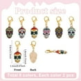 thumbnail image 2 of 6 Style Stitch Markers 12Pcs Skull Crochet Locking Markers Charm Metal Enamel Knitting Marker with Lobster Clasp for Sewing Weaving DIY Keychain Jewelry, 2 of 5