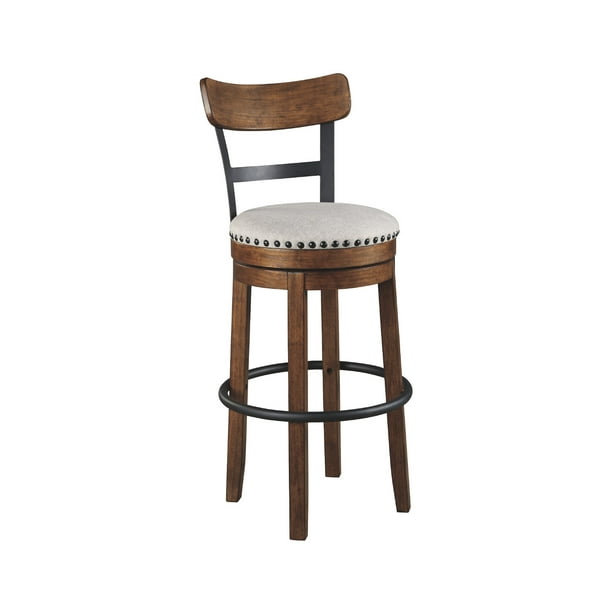 Valebeck Tall Upholstered Swivel, Padded Swivel Counter Stools With Backs