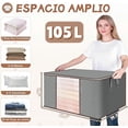 thumbnail image 1 of Bolsas de Almacenamiento,105L Gran Capacidad,Bolsa para Guardar Ropa y Edredones, Cajas Organizadoras para Clósets,Almacenamiento Para Ropa De Cama,Plegable caja para Cobijas, Transparente y Visible, 1 of 6