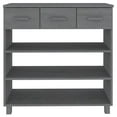 thumbnail image 3 of vidaXL Table Console HAMAR Gris Foncé 90x35x90 cm Bois Massif Pin, 3 of 5