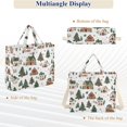 thumbnail image 6 of FORMRS Womens Corduroy Tote Bag Crossbody Shoulder Handbag with Pocket, Brown Christmas House, 6 of 7