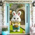thumbnail image 6 of Easter Rabbit Door Cover, 70.8*35.4 inch Festival Party Hanging Cloth Flags for Indoor and Outdoor Decor, Cute Welcome Banner with Spring Patterns, 6 of 6