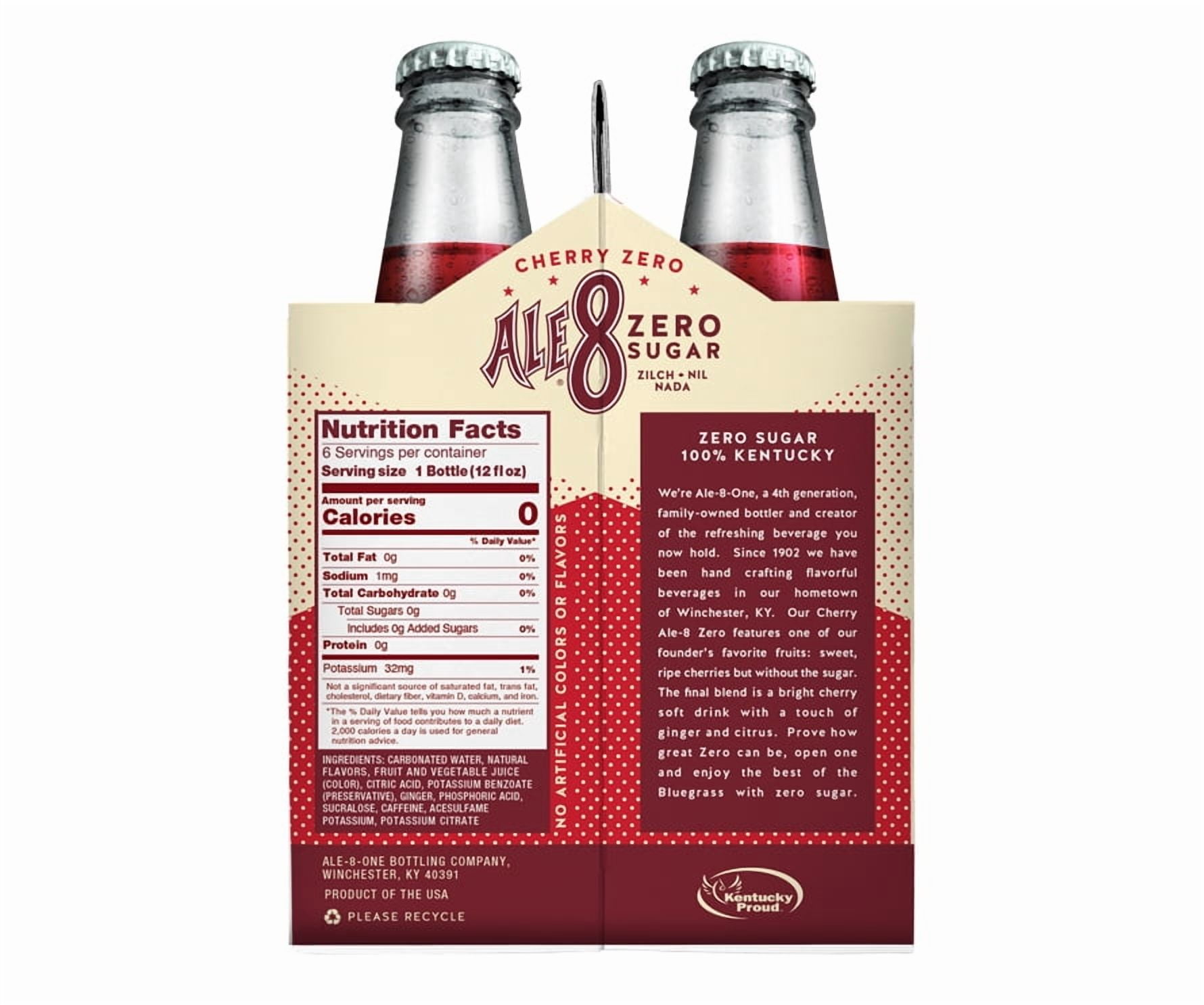(2 pack) Cherry Zero Ale-8-one 6 Pack Glass