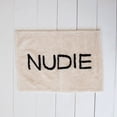 thumbnail image 2 of Creative Co-Op Cotton Tufted Bath Mat "Nudie", White and Black, 2 of 5