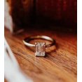 thumbnail image 2 of Jewelerix Gorgeous Emerald Cut Moissanite Engagement Wedding Promise Diamond Ring 10K Gold Valentine's Surprise Gift, 2 of 5