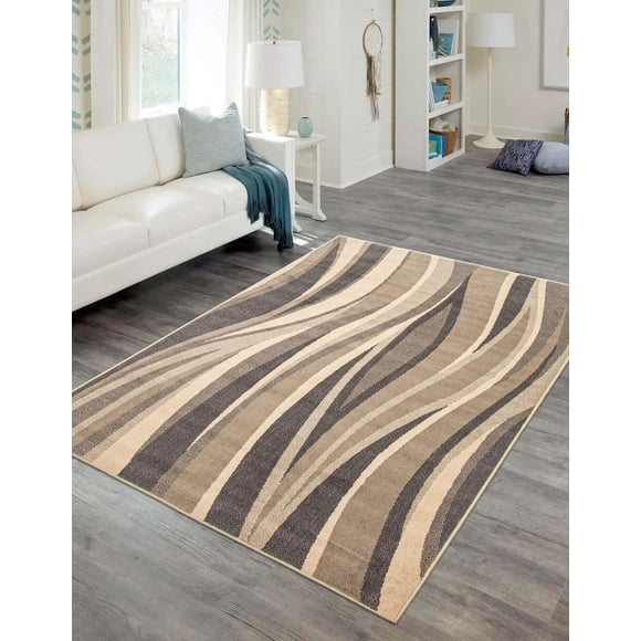 ECARPET Mirage Contemporary/Modern Area Rug for living room, bedroom, dining room, entrance, hallway and more.
