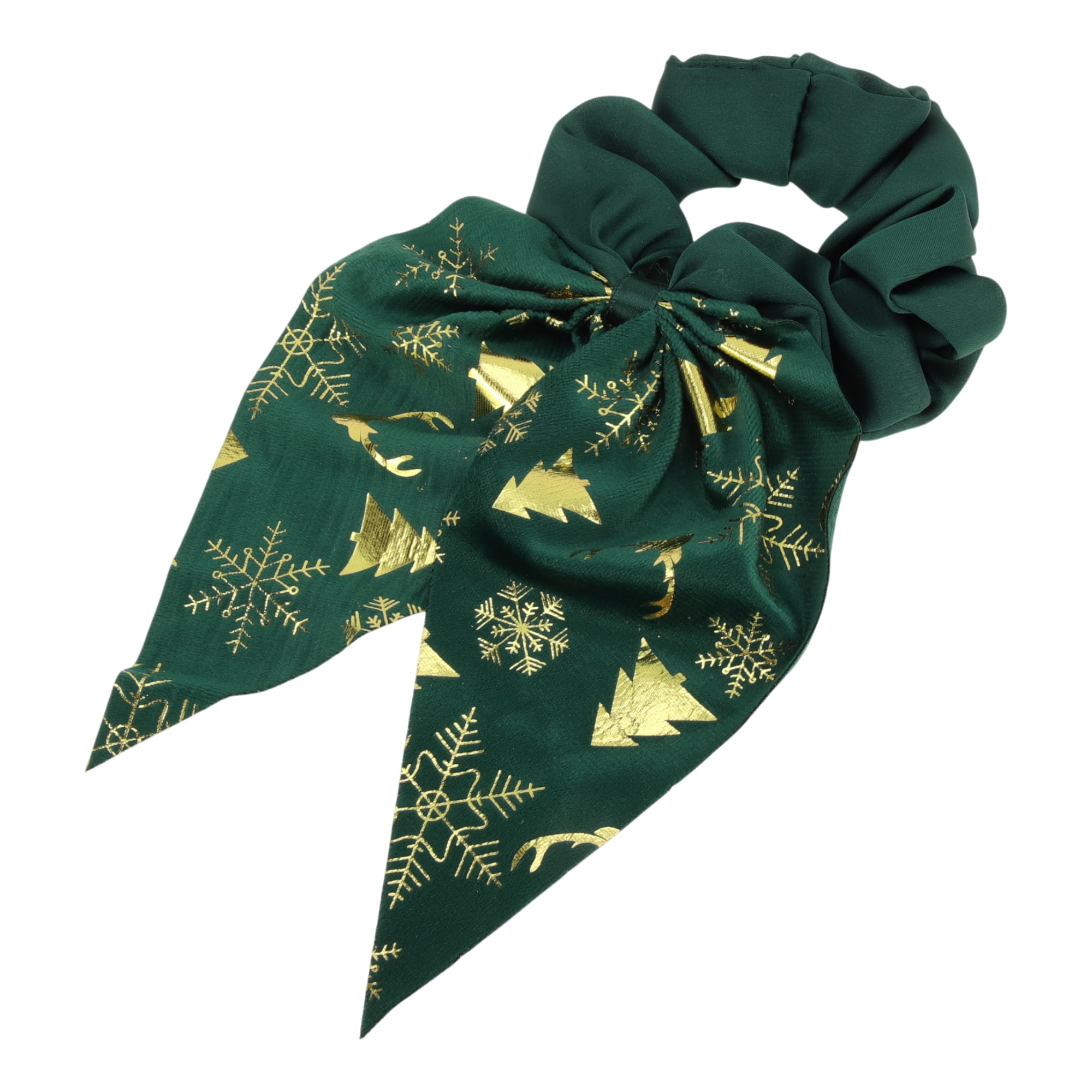 Unique Bargains Stylish Ribbon Hair Elastics Ties for Daily Use Occasions Green