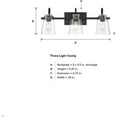 thumbnail image 3 of Designers Fountain Inwood 3 Light Matte Black Bathroom Vanity Light Fixture, D214M-3B-MB, 3 of 3