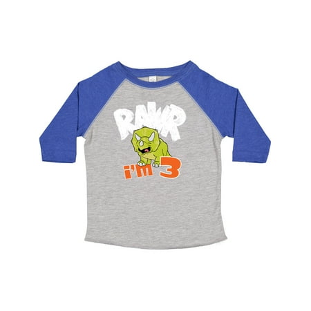 

Inktastic RAWR I m 3! Baby Triceratops Gift Toddler Boy or Toddler Girl T-Shirt