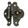 thumbnail image 2 of Vintage Bronze Cabinet Hinges and Latch Set - 6 Piece Decorative Hardware Kit for Wooden Boxes, Jewelry Chests, Wine Cases, Cupboards - Antique Style Zinc Alloy Hasps with Screws Included, 2 of 12