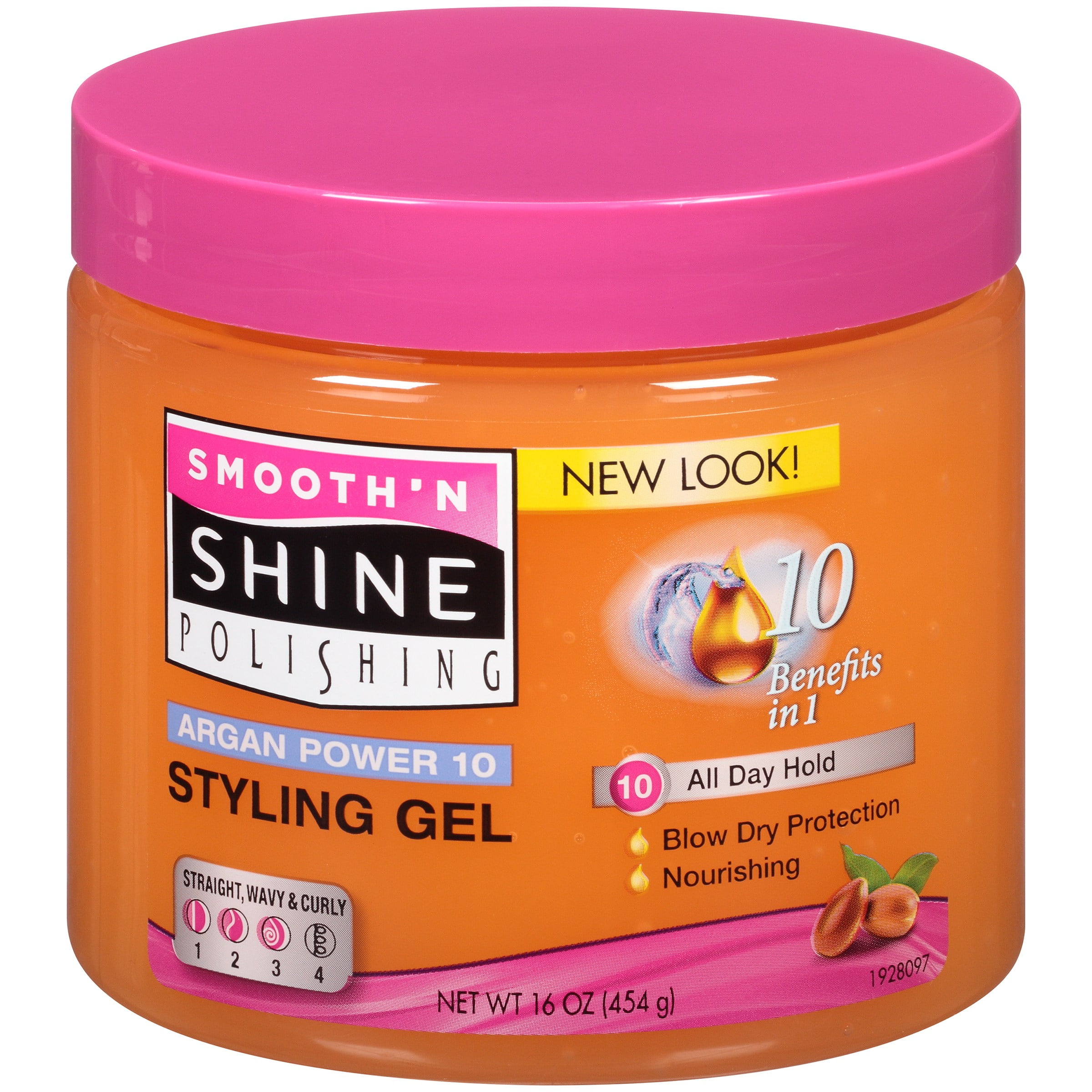 Smooth N Shine Polishing Argan Power 10 Styling Gel 16 oz. Plastic Jar