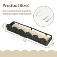 thumbnail image 6 of Sunlit Scalloped Nursery Bookshelf, Set of 2, Picture Ledge Shelf for Wall Decor, Woven Natural Fibre Floating Shelves for Books, Toys, Photo Frames, Nursery, Boho Modern Farmhouse Book Shelf, Black, 6 of 8