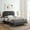Charcoal, variant on Modway Novi Performance Velvet King Bed in Dusty Rose