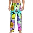 thumbnail image 2 of Kdxio Graffiti Pineapples Print Men's Sleep Pajama Pant Lounge Pants with Pockets, 2 of 8