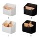 thumbnail image 3 of Caja de almacenamiento de escritorio Injueey organizador de papelería ABS impermeable 4 rejilla negra, 3 of 6