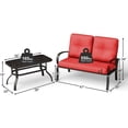thumbnail image 2 of Gymax 2PCS Patio Loveseat & Table Set Cushioned Outdoor Furniture Set Yard Garden, 2 of 6