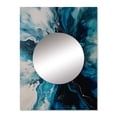 thumbnail image 2 of Designart "Aqueous Whimsy in Teal and Black II" Abstract Mirror Wall Decor - Modern Teal Abstract Mirror Wall Art For Bathroom - 32" x 24" Inch, 2 of 5