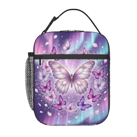 Butterfly Lunch Bag, Reusable Lunch Box Insulated For Keeping Food Cold, Suitable For Work, Office, And Picnic Travel