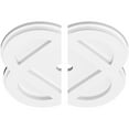 thumbnail image 2 of 12"OD x 1"ID x 4 3/4"C x 1"P Charlotte Architectural Grade PVC Contemporary Ceiling Medallion, Two Piece, 2 of 11