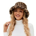 thumbnail image 6 of Women's Plush Pile Bucket Hat Cozy Winter Furry Brim Sun Protection Cap, 6 of 9
