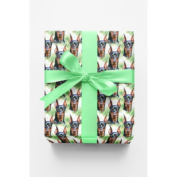 London Penny Premium Wrapping Paper - Majestic Doberman Wrap
