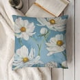 thumbnail image 3 of SHANXI  Spring Pillow Covers,Flowers Decorations Seasonal Farmhouse Summer Pillow Case Decor for Sofa Couch (Blue)  12x12in, 3 of 5
