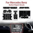 thumbnail image 2 of Car Button Repair Sticker Matte Black Decals Stickers For Mercedes For Benz GLK350 C Class CLS C218 SLK W172 W204 W207 W212 W218, 2 of 5