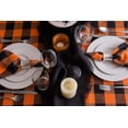 thumbnail image 4 of Buffalo Check Farmhouse Tablecloth Orange & Black 60x84 Inch, Classic Kitchen, Dining, Picnic Cover, WrinkleFree and Washable, 4 of 6