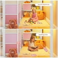 thumbnail image 4 of Low Loft Bed with Storage Stairs Drawers & Bookshelf, LED Metal Bed Frame with Charging Station and Under bed Storage White& Pink, 4 of 11