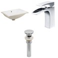 thumbnail image 1 of 20.75-in. W CUPC Rectangle Bathroom Undermount Sink Set In White - Chrome Hardware - Overflow Drain Incl. AI-13264, 1 of 9