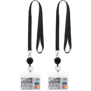 Retractable Badge Holder with Lanyard Retractable Breakaway Safety Lanyard  with id Badge Holders Vertical Retractable id Badge with Clip Reel for id  Badges Card Punched Zipper Waterproof Pack of 2 : 