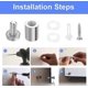 thumbnail image 4 of 20Pcs Glass Standoffs, Stainless Steel Advertising Standoff Screws Advertising Screws for Plates and Sign Displays (20), 4 of 5