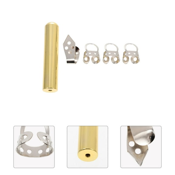 GOOHOCHY 1 Set Golden Stainless Steel Guitar Slide for Professional Electric Guitar Sound Enhancement