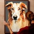 thumbnail image 6 of Thuan Borzoi Art Funny Dog Canvas Wall Art Watercolor Animal Cute Puppy Painting Canvas Prints for Farmhouse Kitchen Bedroom Bathroom Decor Framed and Ready to Hang, 6 of 6