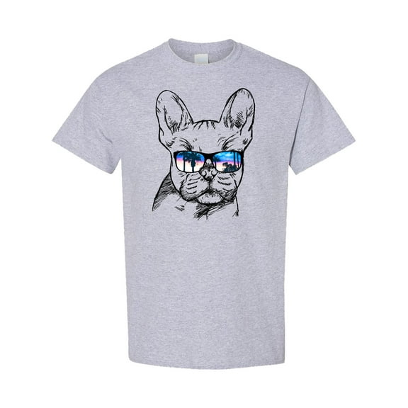 Inktastic French Bulldog Portrait with Sunglasses T-Shirt