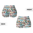 thumbnail image 5 of Fotbe Funny Transport Seamless Shorts, Womens Workout Shorts High Waist Stretch Booty Short for Gym/Yoga/Running/Biking-Medium, 5 of 9