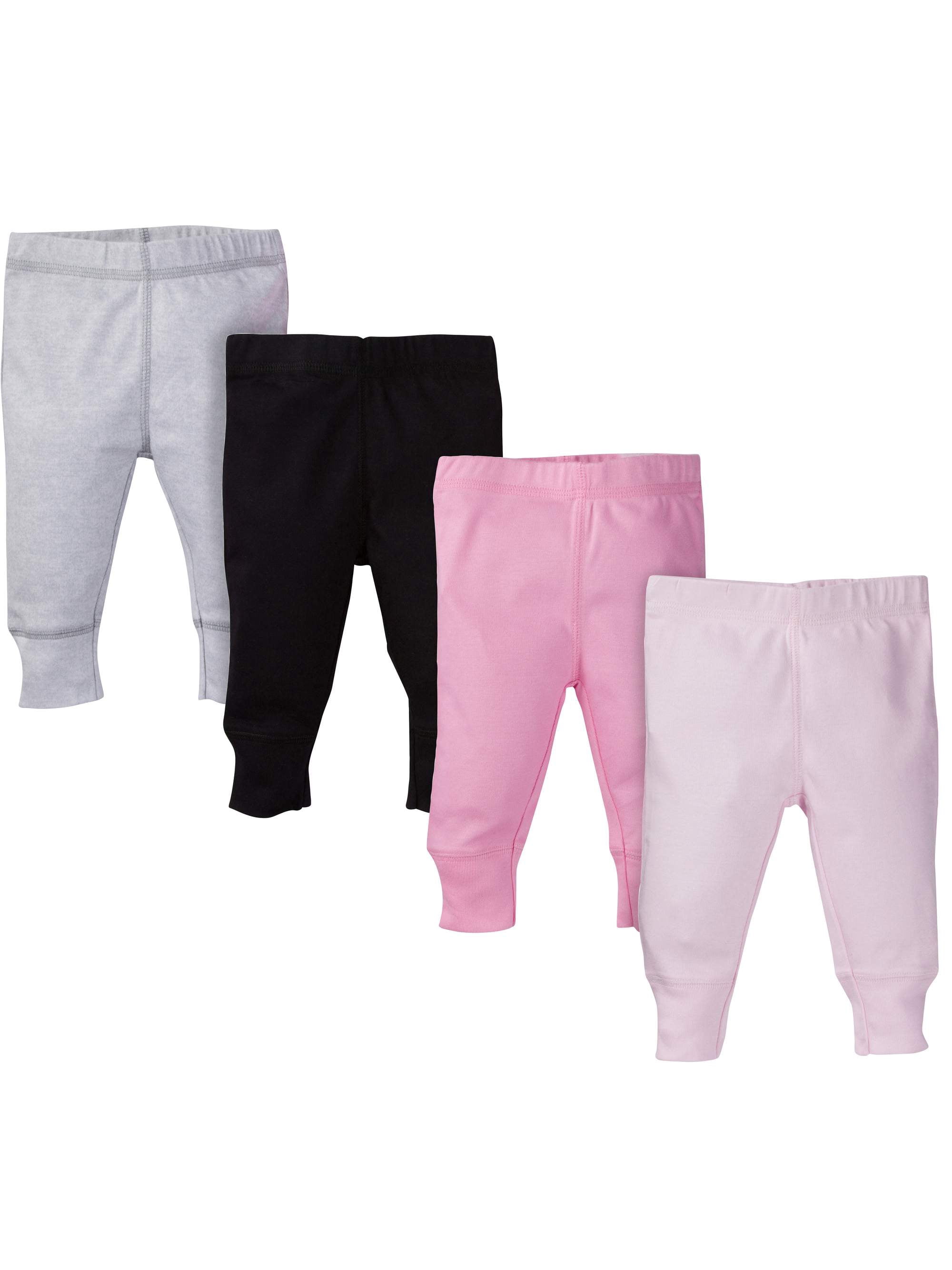 Gerber Gerber Baby Girl Assorted Active Pants, 4pack